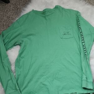 Vineyard Vines Men's Green Long Sleeve Shirt